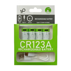 Батарейки CR123A акумуляторні з роз“ємом USB Type-C від Smartoools на 3.7V/700mAh - 4 ШТ.