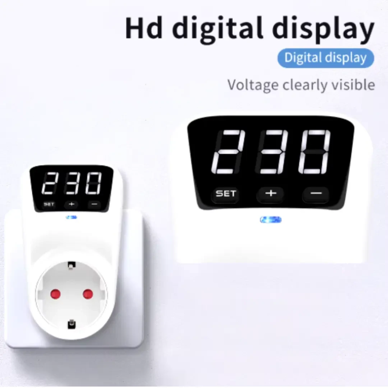 Розетка з регульованим обмеженням напруги, 16 А, автоматичний захист від перепадів напруги